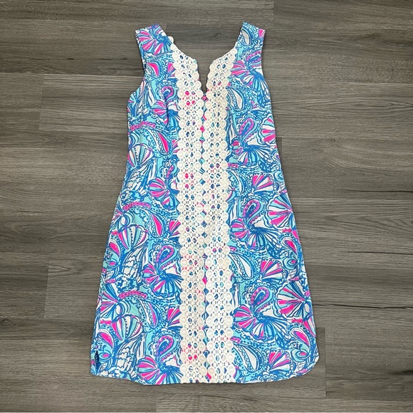 Lilly Pulitzer for Target My Fans Blue Mini Dress 4 - Picture 2 of 6